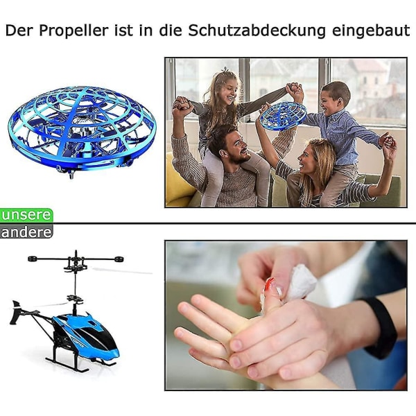 Mini Drone, Drone Lelu lapsille, Pallo, Lentävä leluhelikopteri 360°