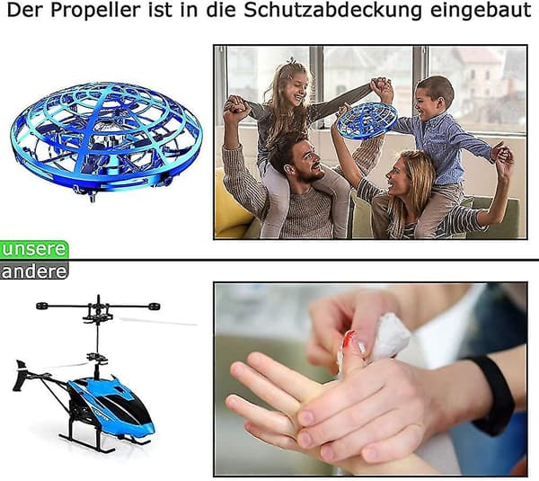 Mini Drone, Drone til Børnelegetøj, Bold, Flyvende Legetøjshelikopter med 360