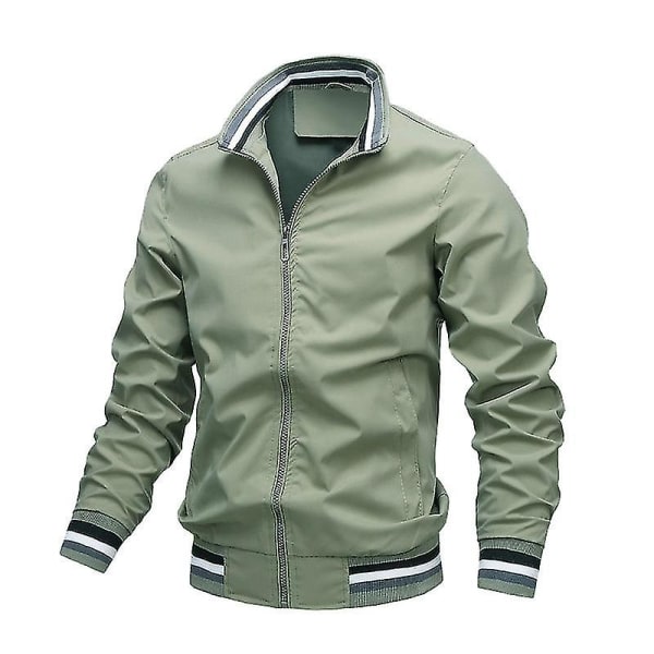 Chad Varsity Bomber Jakke Herre Casual Jakke Lynlås Letvægts Sportsjakke XXXL Yellow
