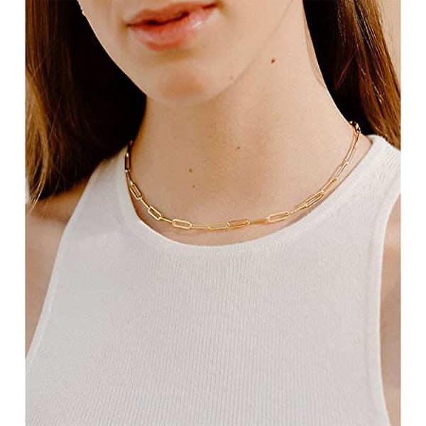 Guldpläterade initialhalsband för kvinnor, kopparpläterat stånghalsband handgjorda lager hexagon bokstavsberlock pärlor kedjehalsband lager halsband F