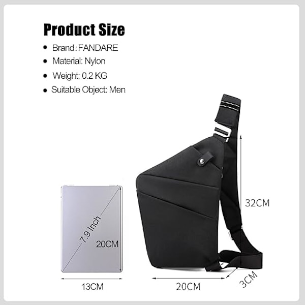 Stöldskydd sling väskor bröst axel ryggsäck crossbody väskor skydd pack ryggsäck crossbody väska grön