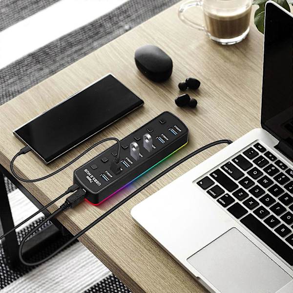 Usb Adapter Usb Connector Usb Forlængerkabel 7 Porte Usb Extender Ekstra Usb Porte Til Bærbare Computere