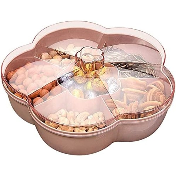 Opbevaringsboks til snacks, slikboks, serveringsbakke, snackboks, opbevaringsboks, med låg