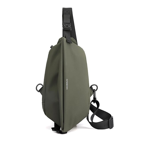 Svart axelväska för kvinnor och män, vattentät ryggsäck för resor, crossbody bröstväska, mångsidig dagryggsäck ArmyGreen
