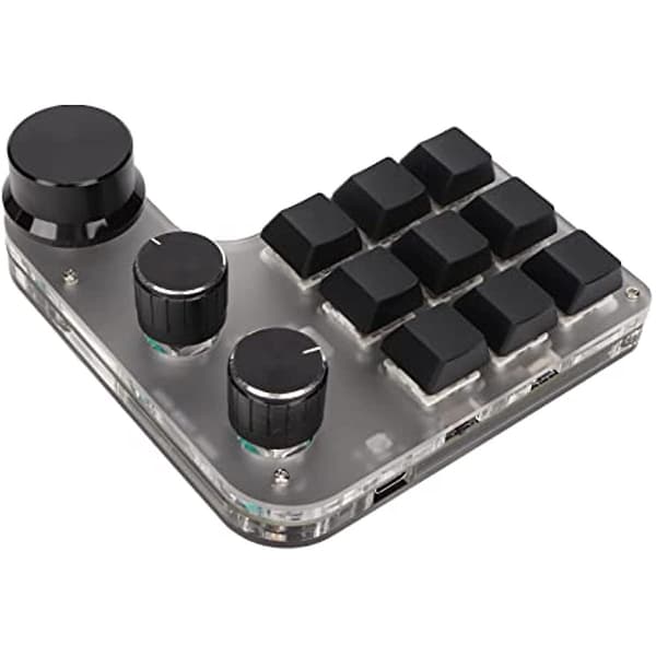 Brugerdefineret Mini Tastatur Bredt Anvendt 3 Knapper Rgb Baggrundsbelyst 9 Tasters Programmerbart Mini Gaming Tastatur Til Pc (sort) Black