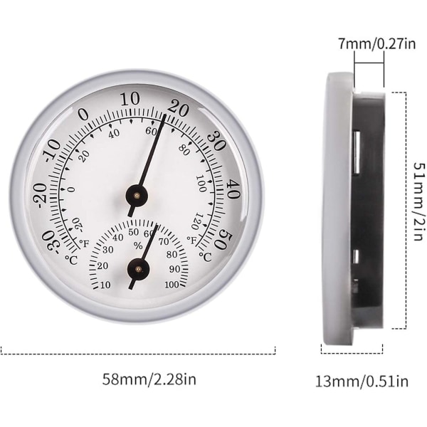 Hygrometer Termometer, Fuktsensor Monitor Detektor Mätningar, Analog Termometer