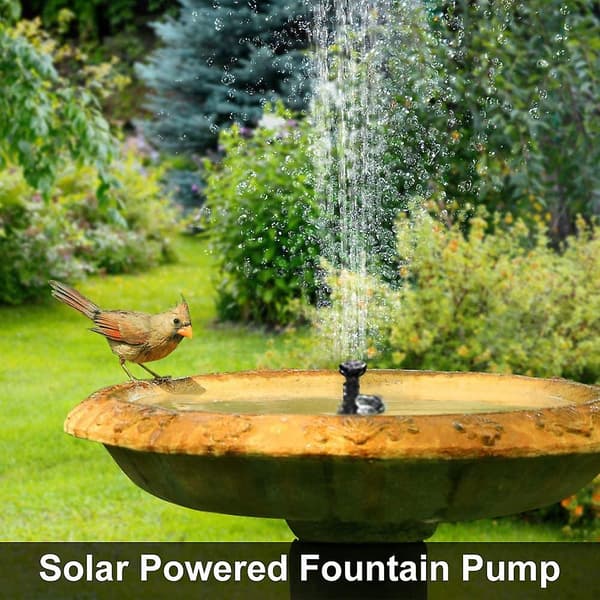 Solarfontænepumpe, Solcellevandpumpe, 1,4w Solcellevandpumpe + 6 Dyser, Mini style3