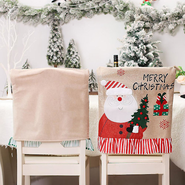 2 Kappaletta Joulutuolinpäällisiä Päällinen 1