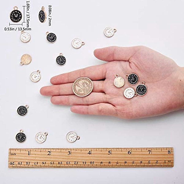 40 kpl Alloy Enamel Clock Charms Emaliriipus DIY-korujen valmistukseen