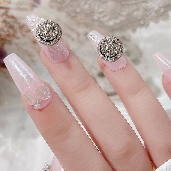 5kpl 3D-kani kynsikoristeita strasseilla, timanteilla, glitterillä, pyörivä kynsitaide kani metallikoristeet suunnittelu kynsitaiteen koristeluun DIY askartelutarvikkeet style2