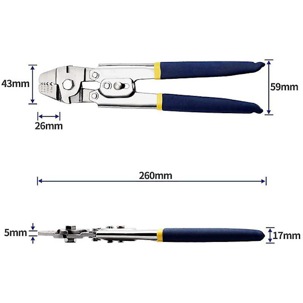 Wire Rope Crimper för crimpning av fiskespön upp till 2,2 mm,   Wire Rope Crimping Tool