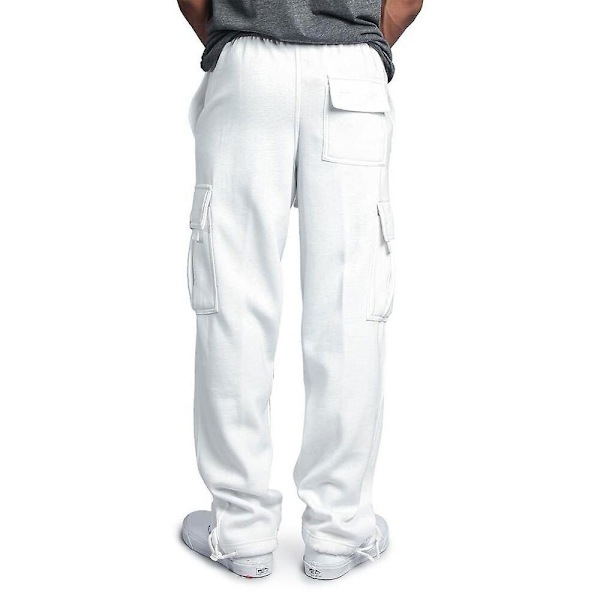 Miesten Muoti Urheiluhousut Kiristysnyörillä Plus Koko S-4xl White M