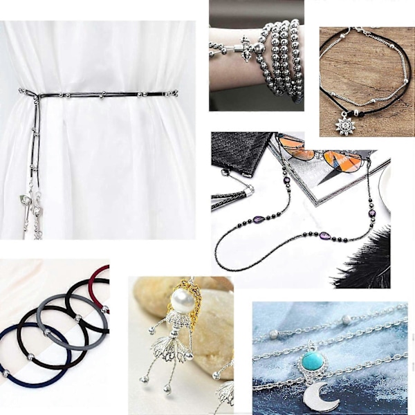 500 st små runda metallpärlor 1 mm litet hål boll distanspärlor rostfritt stål pärla 3 mm dia lösa pärlor metall distanser för smyckestillverkning fynd DIY