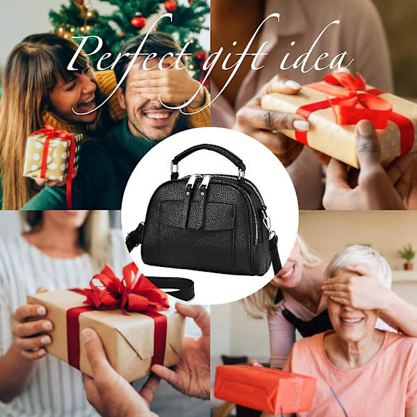 Ny Fashion Axelväska Handväska Konstgjort Läder Fritids Dam Axelväska Crossbody Väska black