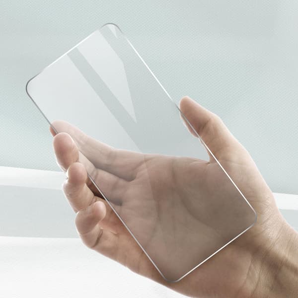 Etui til Realme GT Silikone Blød og Hærdet Glas sort Transparent