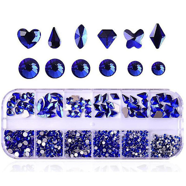 Neglekunst Rhinestones Negle Ædelstene, 3d Multi Former Flatback Neglekrystaller Diamanter Til Negledesign Q4