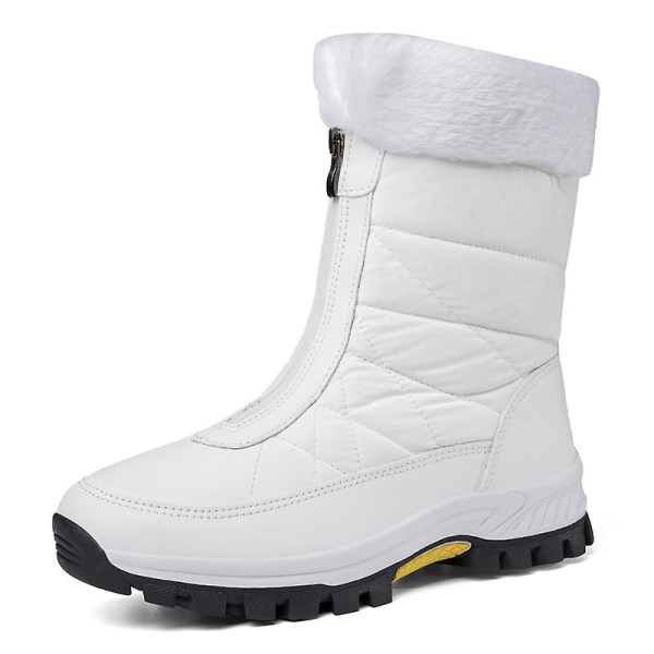 Dam Snow Boots Vinterstövlar Ankel Boots Damstövlar Varma Päls Anti-Slip 2Ks2239 White 35