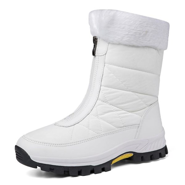 Dam Snow Boots Vinterstövlar Ankel Boots Damstövlar Varma Päls Anti-Slip 2Ks2239 White 37