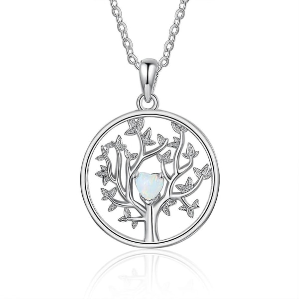 Hängsmycke Halsband Tree Of Life Silver 925 Woman Aaa Zirkonium