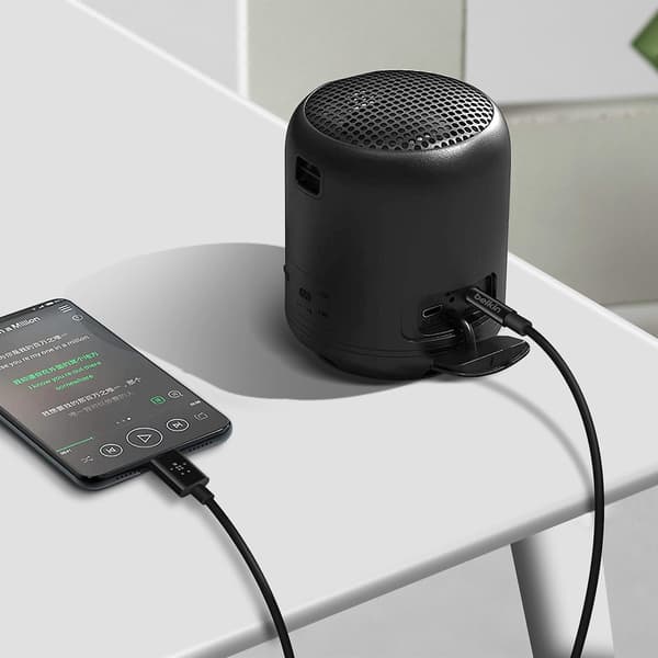 USB-C til Jack 3,5 mm Lydkabel Høj Kvalitet Lyd 90cm Belkin Sort