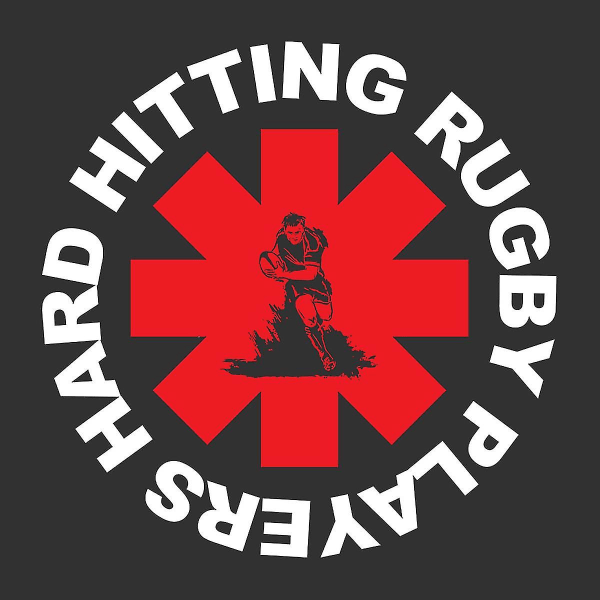 Rugby Red Hot Chili Peppers Hårt slående spelare huvtröja för män Charcoal Large