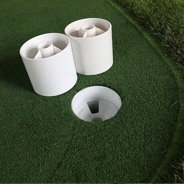 2 stk. 4 cm golfhul puttende kop golf putter grøn sæt golfputter (hvid)