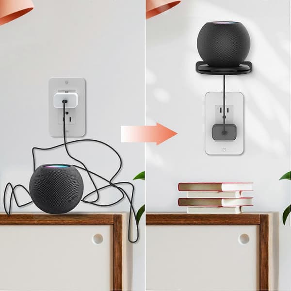 AHASTYLE PT149 Apple HomePod Mini -älykaiuttimen seinäteline – musta Black Multicolor