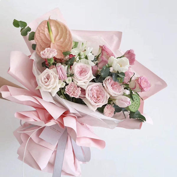 Vandtæt Enkeltfarvet Blomsterindpakningspapir Rulle, 50 cm 15 meter, 1 Rulle (e)