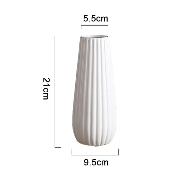 Keramisk vas, modern heminredning porslinsvas blomvas, blomsterarrangemang dekoration, presenter white
