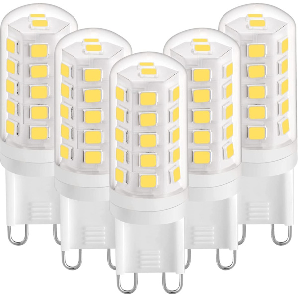 Del 5, g9 LED-lampa 3w naturligt vitt 4000k, 420lm, 28w 40w halogenlampa, ac 220-240v [energiklass E]
