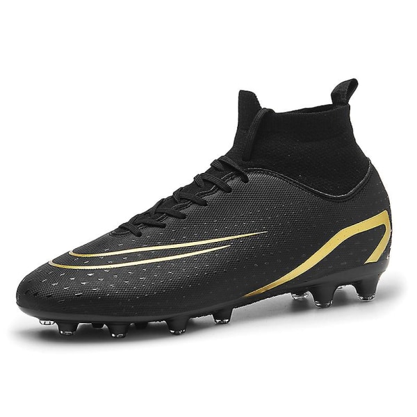Herre Fodboldsko Skridsikre Fodboldstøvler Græsfodboldsko 238 Black EU 35