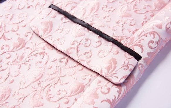 Herrblomma Kavajslag Kavaj Kostym Tryck Middag Smoking Jacka pink s