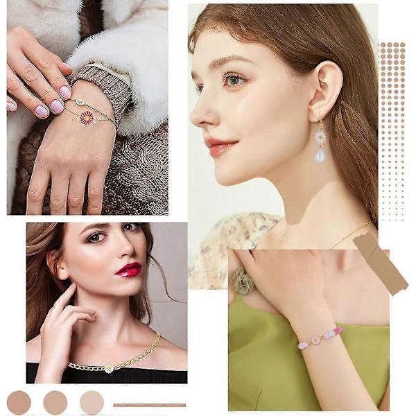 1 Ask 48 st 8 Färger Solros Charm Bulk Emalj Solros Charm Guld Blommig Daisy Connector Legering Blommor Växter Kopplingar för Smyckestillverkning Charms