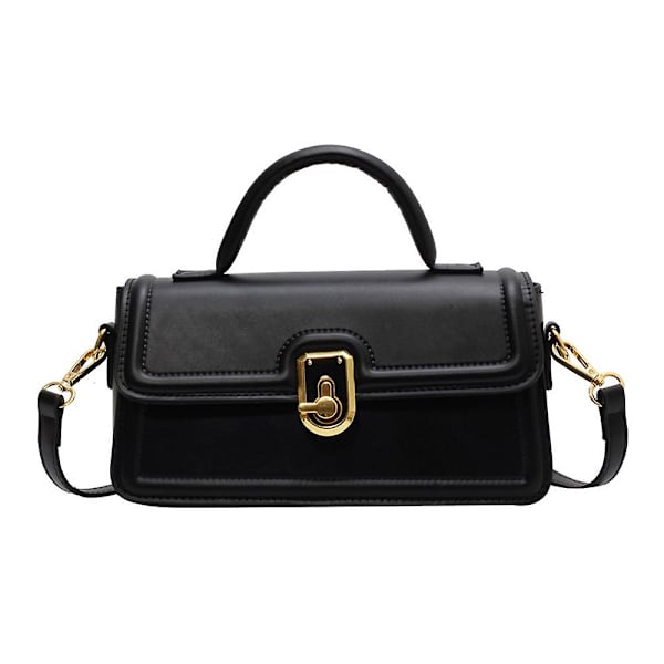 Handväska Dam PU Handväska Plånbok Axelväska Modeväska Retro Plånbok black