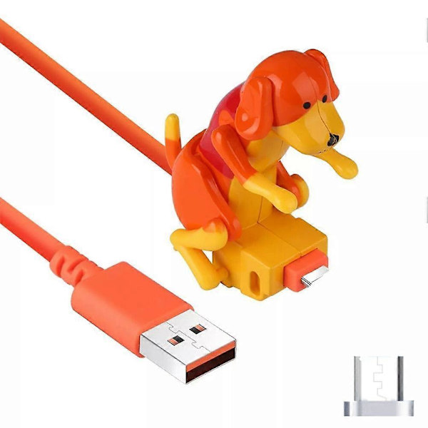 Hvid (C) type-c$Rogue hund datakabel hvalpe ladekabel egnet til Android telefon USB herreløs hund datakabel