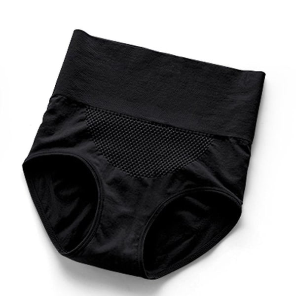 Damunderkläder Sömlösa trosor Sexiga solida damtrosor Bekväma boxertrosor Andas Shorts Intimates Midjebyxor (2-pack, svart + rosa