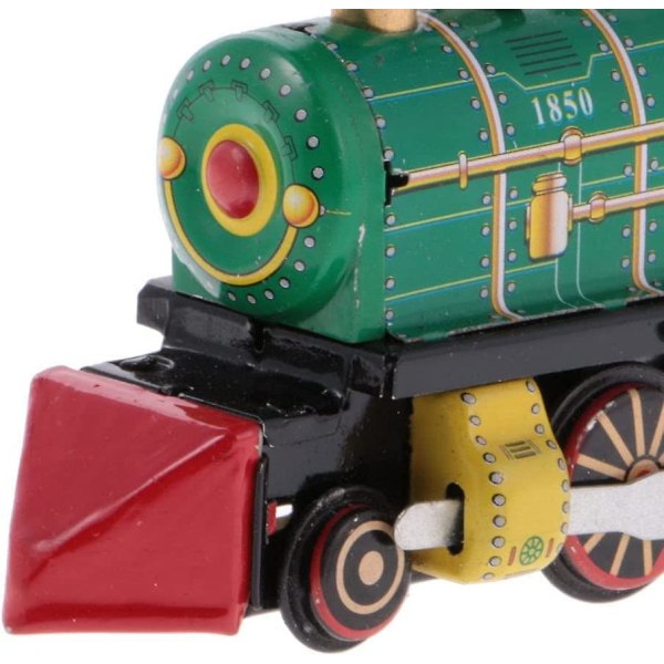 Optrækslegetøj Tog i Tin Klassisk Nostalgisk Tinlegetøj Tog Retro Optrækslokomotiv Med Nøgle Mekanisk Metal Tinlegetøj