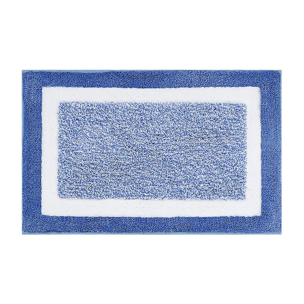 Luksus Badeværelsesmåtte, Ekstra Bløde og Absorberende Mikrofiber Bademåtter, Skridsikker Plysset Bademåtte, Maskinvask Tør, Bademåtter Til Badeværelse Fl blue 45x65cm