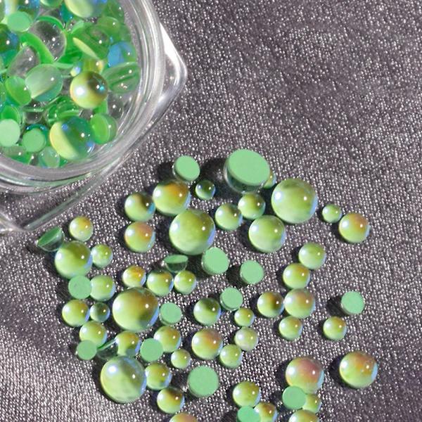 5 lådor Crystal Mermaid Nail Rhinestones Kaviar Rund Pärla Flatback Nail Art Rhinestones Aurora Rund Pärlor Nail Crystal Diamanter Med Förvaringslåda style1