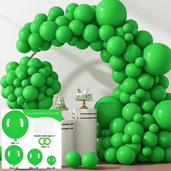 129 st Macaron Ballonger Båge Dekorationer Green