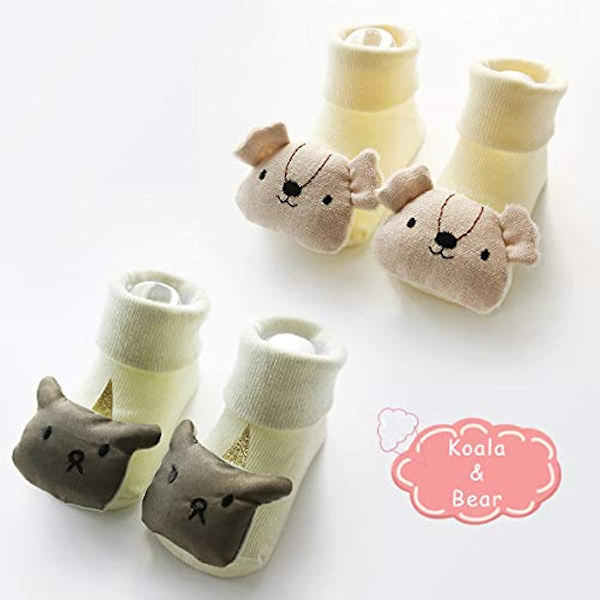 Sonarin 6 Paris Toddler Flickor Pojke Anti-halk Golvstrumpor Baby Tofflor Strumpor Dimensionell Cartoon Baby Flickor Anti-halk Bomullsstrumpor Djurdocka 0-6 Månader A M(6-18 Months)
