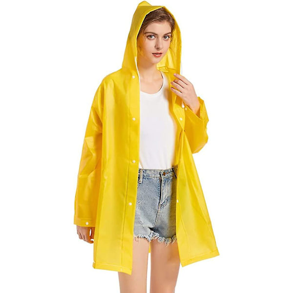 Gul regnjakke til kvinder, unisex klar Eva regnfrakke kostume til børn