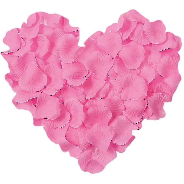 1000 st konstgjorda sidenrosblad Dekoration Bröllopsfest Rosa