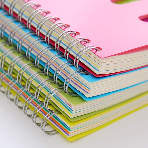 A5 Spiral Notebook 2 Tums Dagbok Anteckningsblock Separator Linjerad Spiral Notebook För Kontor Skola ( A5 Blå )