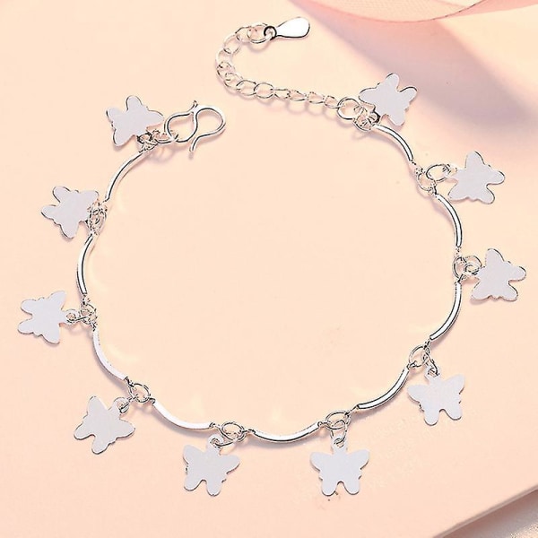 Silver Plating Armband Justerbar Storlek Charm Mode Alla Hjärtans Dag Smycken Present Till Kvinnor W