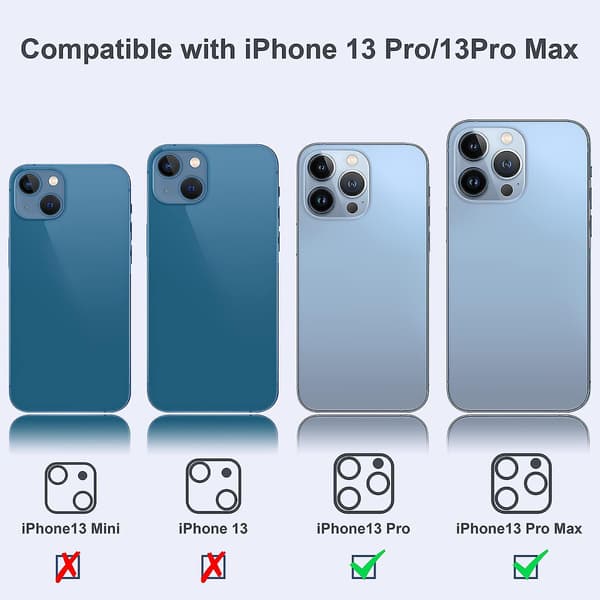 Linsskydd kompatibelt med iPhone 13 Pro/Pro Max Klar 3-pack