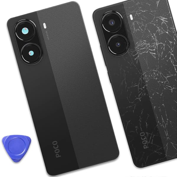 Batterilucka för Xiaomi Poco X7 Pro Original Service Pack, Svart