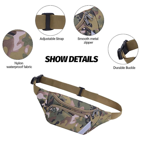 Juoksu Puhelin Tasku Ulkoilu Urheilu Nylon Pyöräily Tiukka Camouflage Tasku green