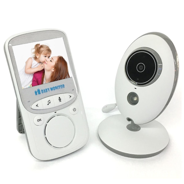 Baby Night Vision Baby Videokamera, med 2,4 GHz temperaturövervakade vaggvisor LCD 2,4 tum