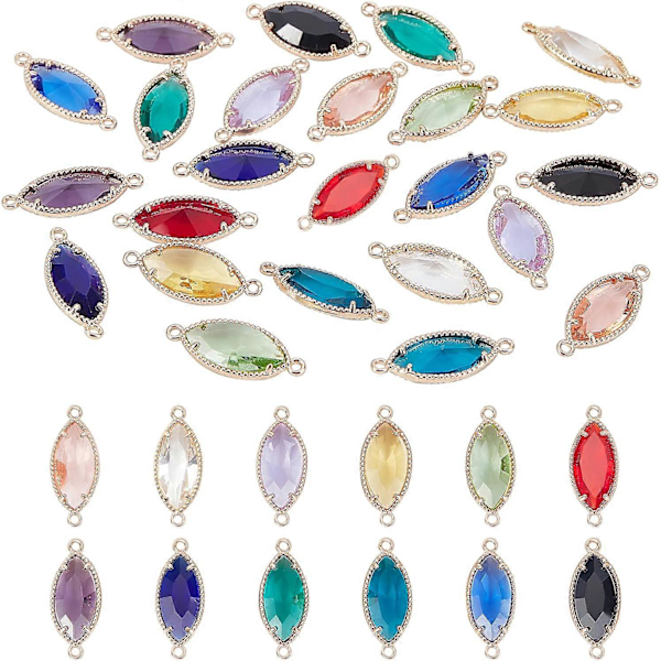 Dråbeformede Glasperler Charms Facetterede Krystalvedhæng Klare Glasperle Charms